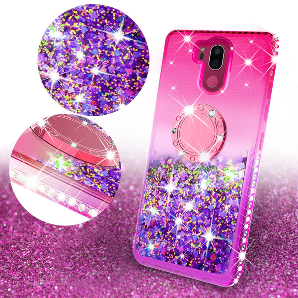 glitter ring phone case for LG G7 ThinQ - hot pink gradient - www.coverlabusa.com