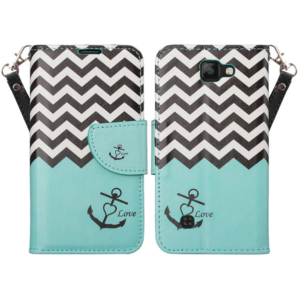 lg k3 wallet case - teal anchor - www.coverlabusa.com