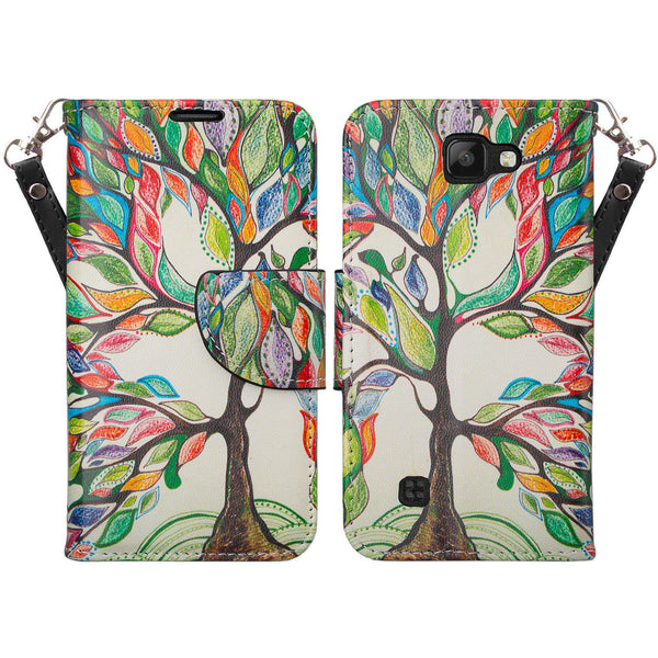 lg k3 wallet case - colorful tree - www.coverlabusa.com