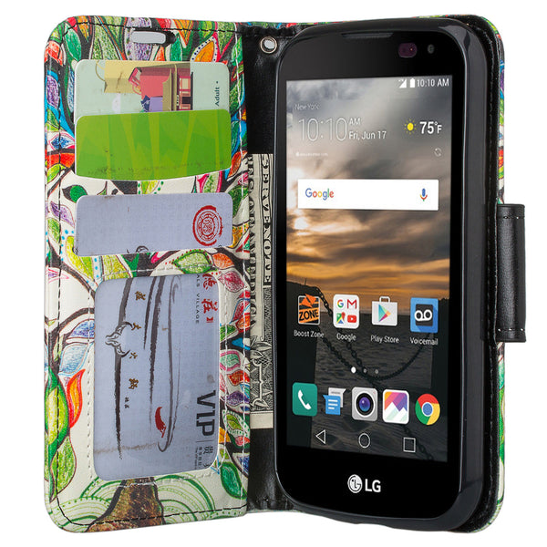 lg k3 wallet case - colorful tree - www.coverlabusa.com