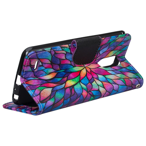 LG Stylo 3 Wallet Case - rainbow flower - www.coverlabusa.com