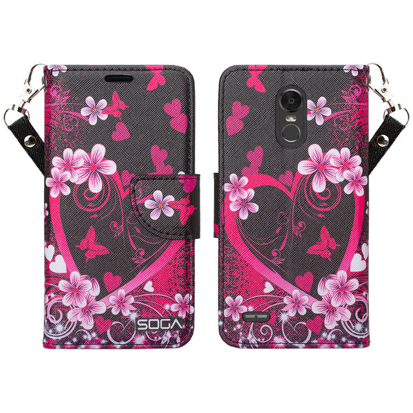 LG Stylo 3 Wallet Case - heart butterflies - www.coverlabusa.com