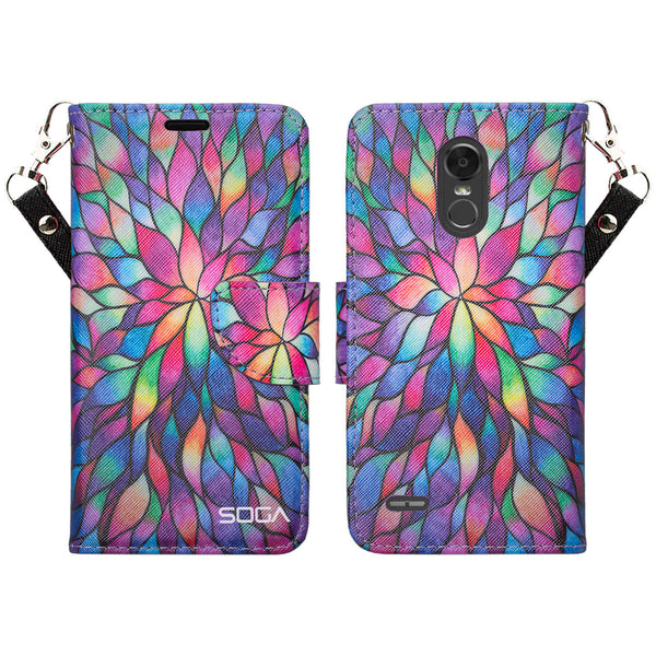 LG Stylo 3 Wallet Case - rainbow flower - www.coverlabusa.com