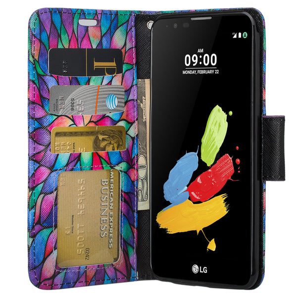 LG Stylo 3 Wallet Case - rainbow flower - www.coverlabusa.com