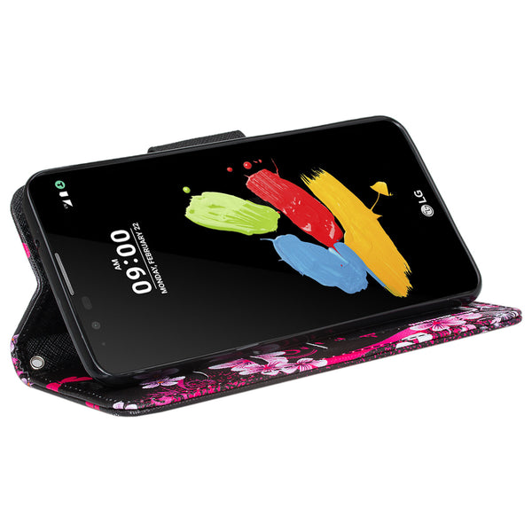 LG Stylo 3 Wallet Case - heart butterflies - www.coverlabusa.com