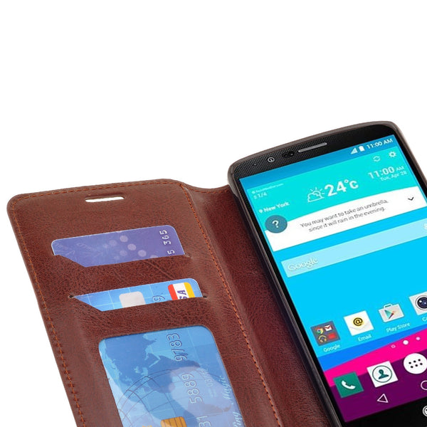 LG V10 leather wallet case - brown - www.coverlabusa.com