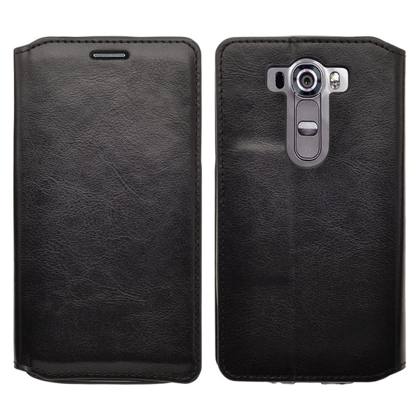 LG V10 leather wallet case - black - www.coverlabusa.com