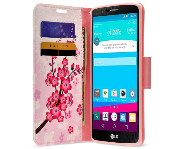 LG V10 leather wallet case - cherry blossom - www.coverlabusa.com