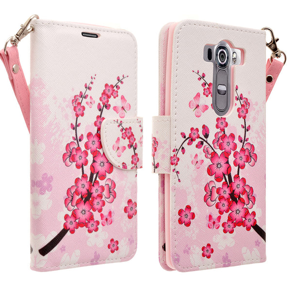 LG V10 leather wallet case - cherry blossom - www.coverlabusa.com