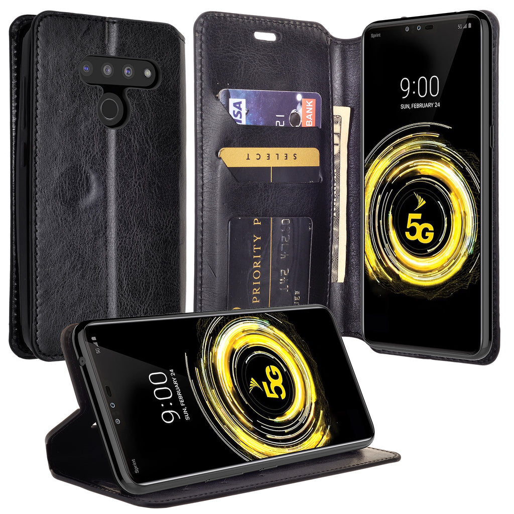 LG V50 ThinQ Wallet Case - black - www.coverlabusa.com