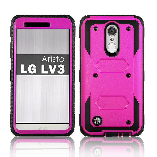 LG ARISTO holster case with screen protector - purple - www.coverlabusa.com