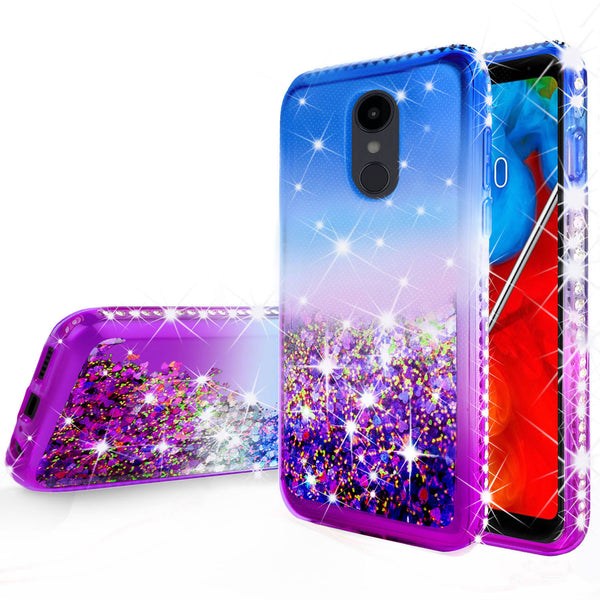 glitter phone case for lg aristo 4 plus - blue/purple gradient - www.coverlabusa.com