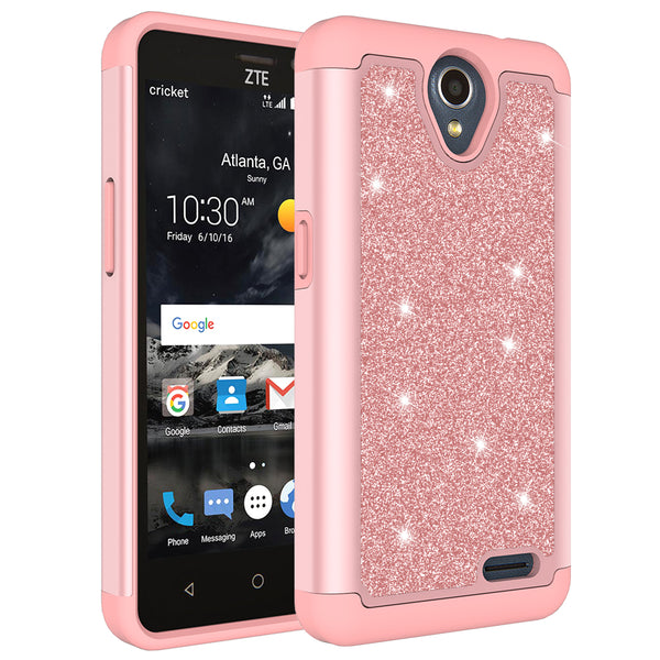 ZTE Prestige 2 Glitter Hybrid Case - Rose Gold - www.coverlabusa.com