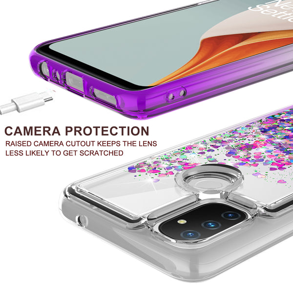 clear liquid phone case for pneplus nord n10 5g - purple - www.coverlabusa.com