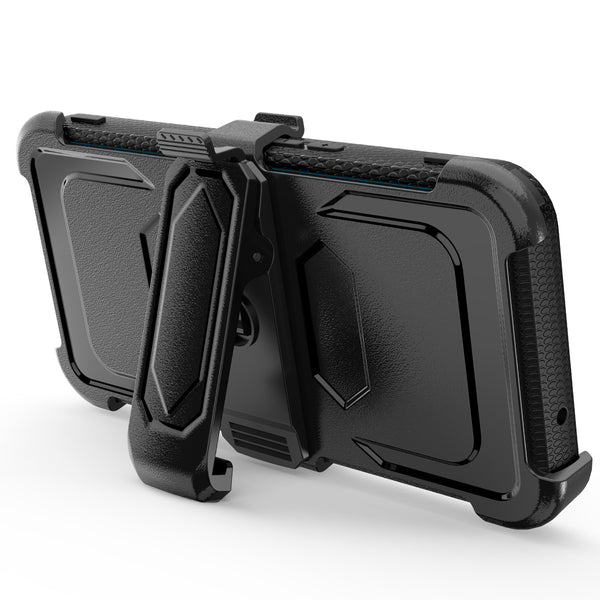oneplus nord n200 5g heavy duty holster case - blue - www.coverlabusa.com