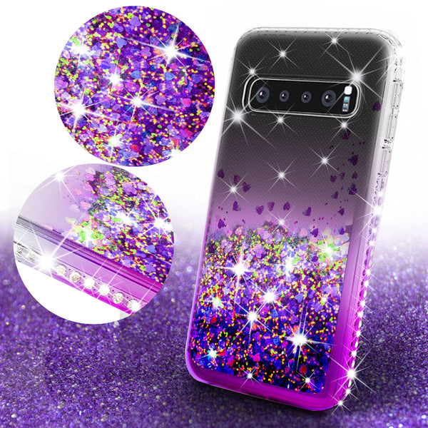 clear liquid phone case for samsung galaxy s10e - purple - www.coverlabusa.com 