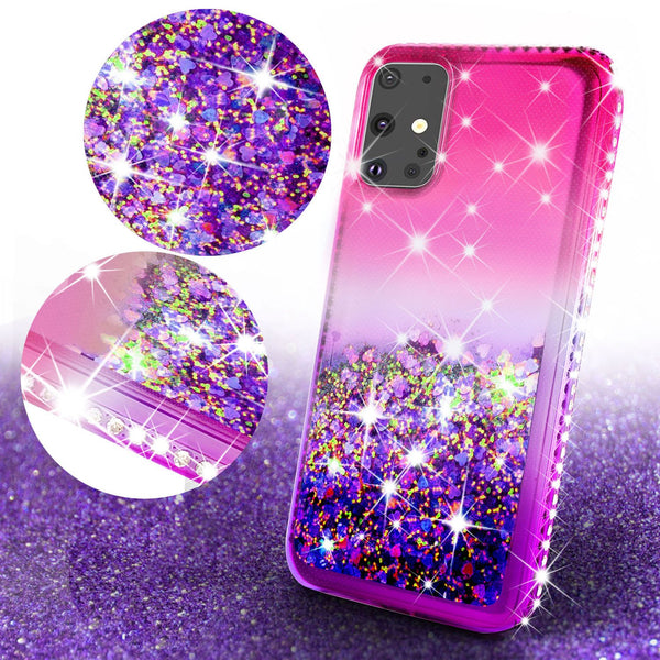 glitter phone case for samsung galaxy s20 - hot pink/purple gradient - www.coverlabusa.com