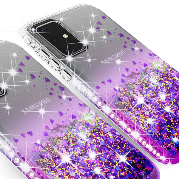 clear liquid phone case for samsung galaxy s20 plus - purple - www.coverlabusa.com