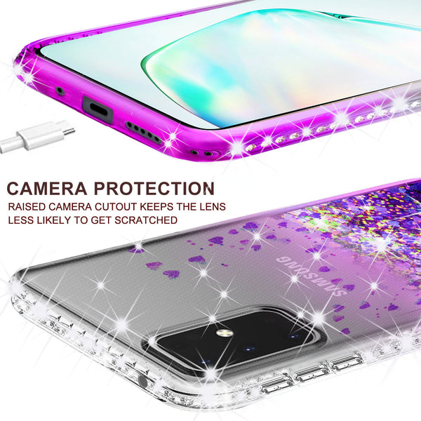 clear liquid phone case for samsung galaxy s20 ultra - purple - www.coverlabusa.com