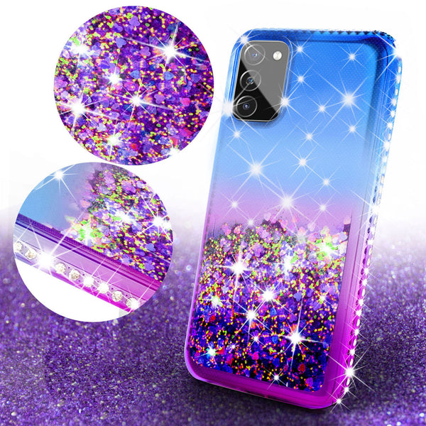 glitter phone case for samsung galaxy s20 fan edition - blue/purple gradient - www.coverlabusa.com