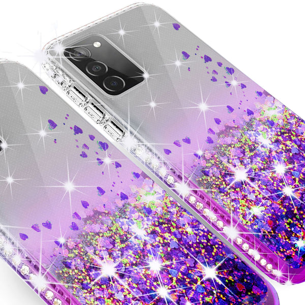 clear liquid phone case for samsung galaxy s20 fan edition - purple - www.coverlabusa.com