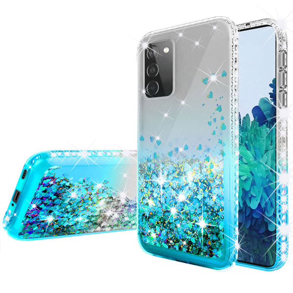 clear liquid phone case for samsung galaxy s20 fan edition - teal - www.coverlabusa.com