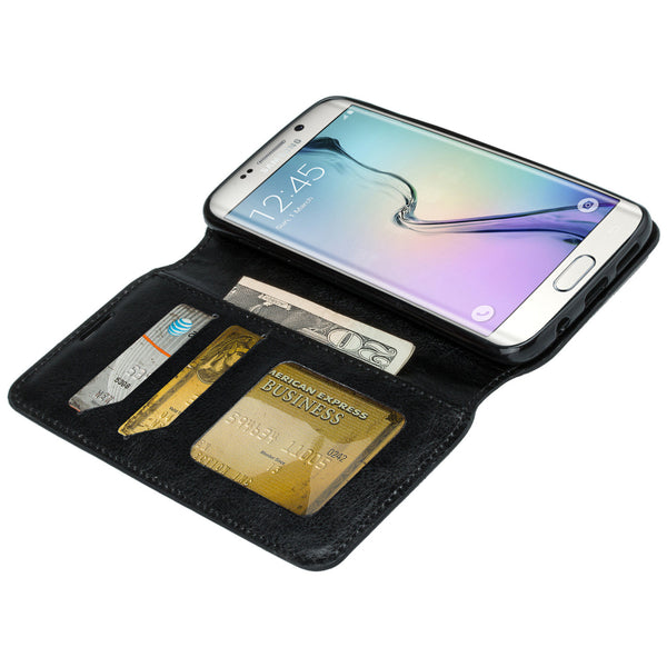 galaxy s7 edge cover, galaxy s7 edge wallet case - Black - www.coverlabusa.com