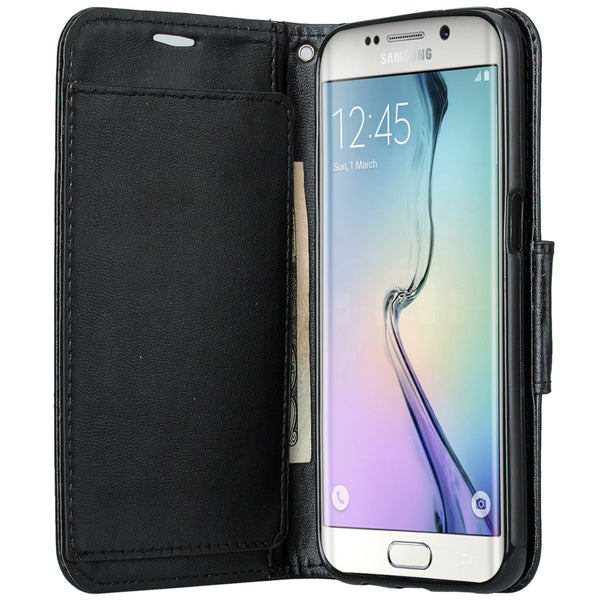galaxy S7 cover, galaxy S7 wallet case - Solid Black - www.coverlabusa.com