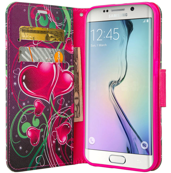 galaxy S6 Edge Plus cover, galaxy S6 Edge Plus wallet case - Heart Sensation - www.coverlabusa.com