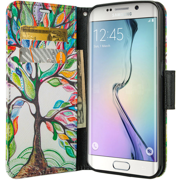 galaxy s7 edge cover, galaxy s7 edge wallet case - Colorful Tree - www.coverlabusa.com