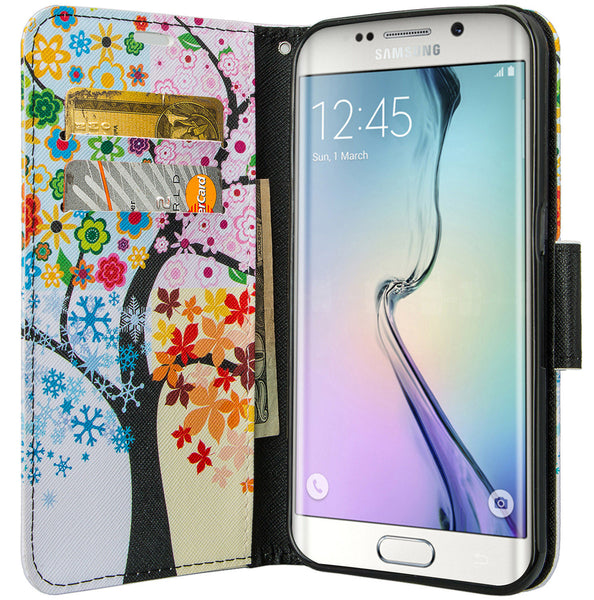 galaxy S7 cover, galaxy S7 wallet case - Glowing Tree - www.coverlabusa.com