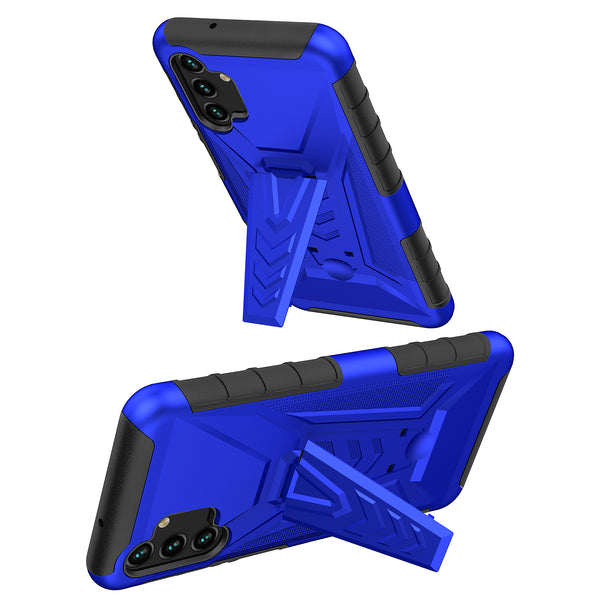 holster kickstand hyhrid phone case for samsung galaxy a13 5g - blue - www.coverlabusa.com