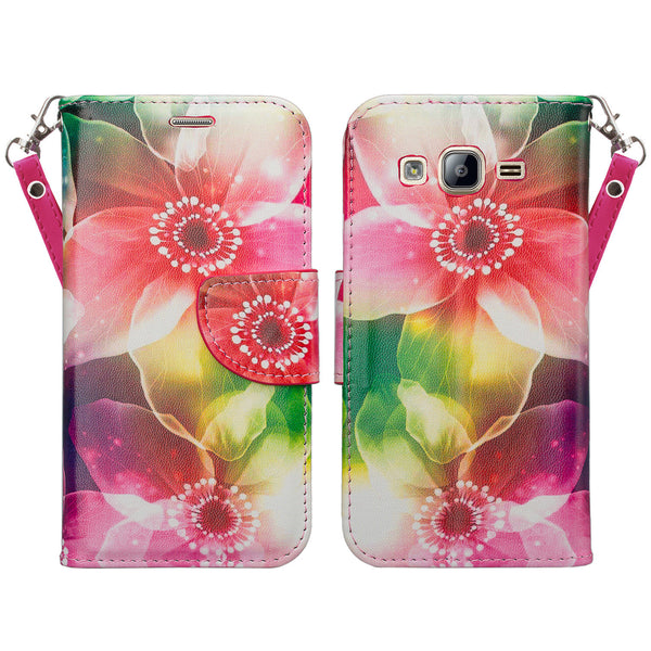 samsung galaxy on5 PU leather wallet case - lily pedals - www.coverlabusa.com