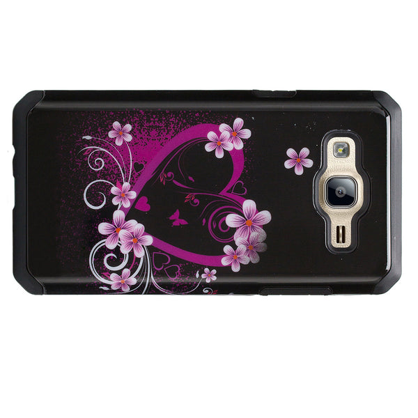 on5 case, galaxy on5 hybrid case - flower hearts - www.coverlabusa.com