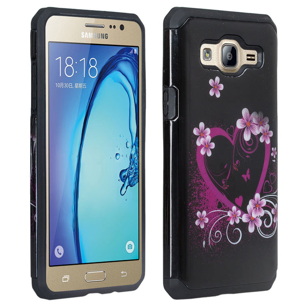 on5 case, galaxy on5 hybrid case - flower hearts - www.coverlabusa.com