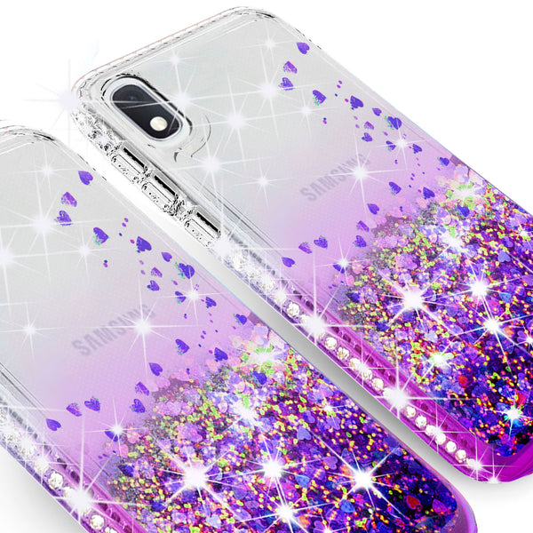 clear liquid phone case for samsung galaxy a10e - purple - www.coverlabusa.com