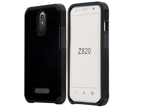 ZTE Obsidian Slim Hybrid Dual Layer Case - Black - www.coverlabusa.com