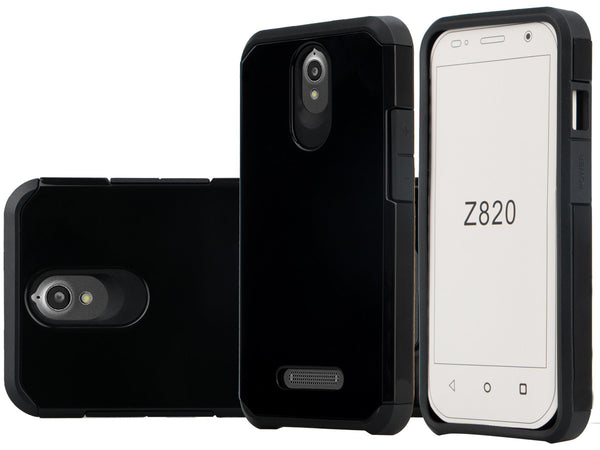 ZTE Obsidian Slim Hybrid Dual Layer Case - Black - www.coverlabusa.com