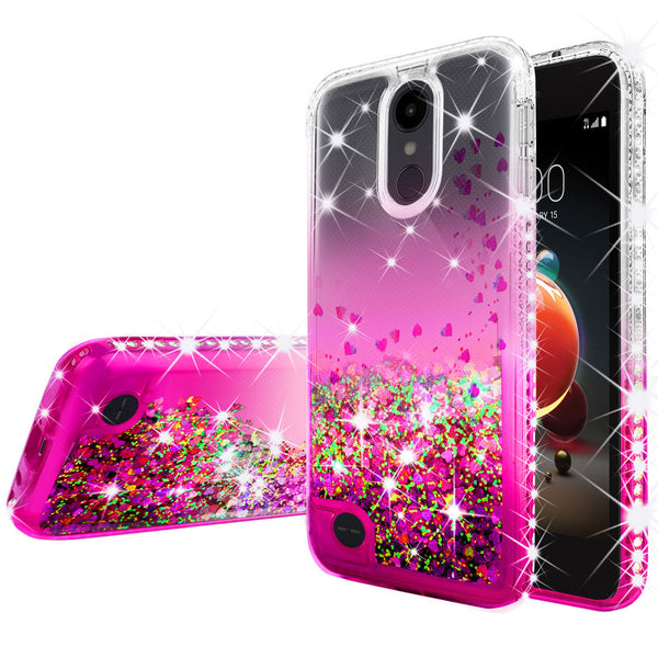 clear liquid phone case for lg aristo 2 - hot pink - www.coverlabusa.com 