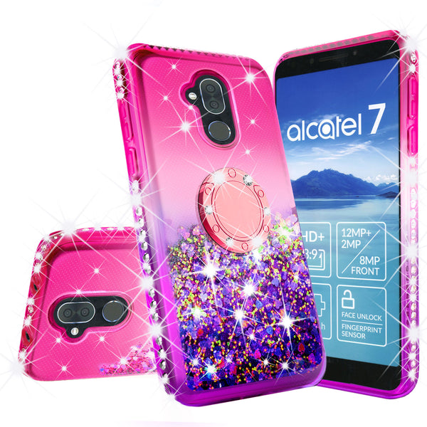 glitter ring phone case for Alcatel 7 - pink gradient - www.coverlabusa.com 