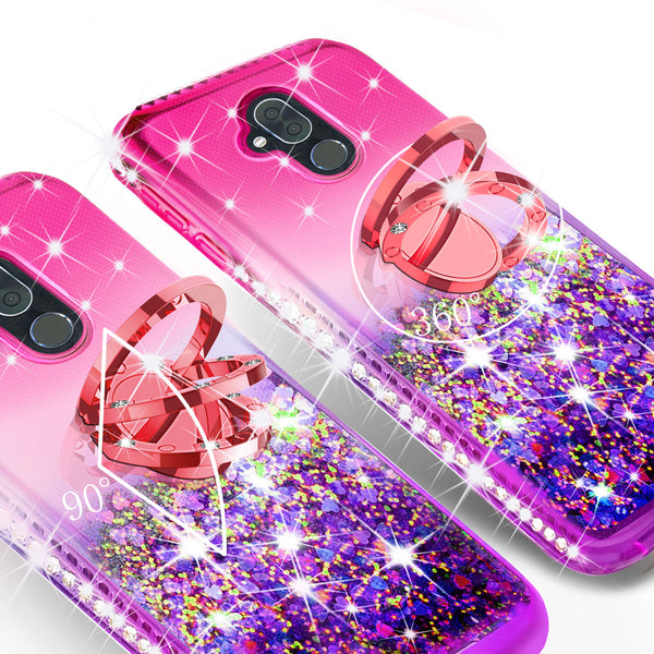 glitter ring phone case for Alcatel 7 - pink gradient - www.coverlabusa.com 