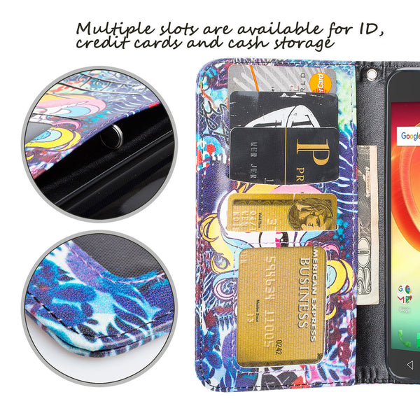 Alcatel A30 Plus Wallet Case - Rainbow Unicorn - www.coverlabusa.com
