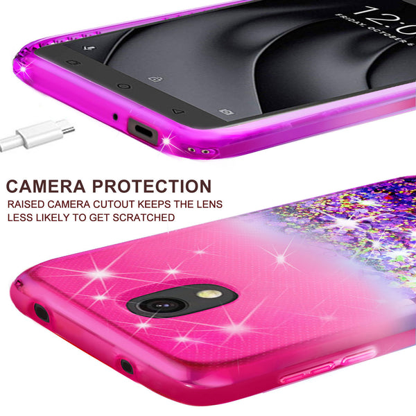 glitter phone case for alcatel insight - hot pink/purple gradient - www.coverlabusa.com