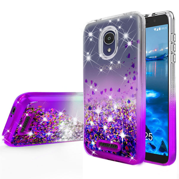clear liquid phone case for alcatel insight - purple - www.coverlabusa.com