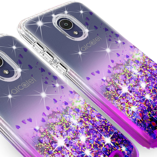 clear liquid phone case for alcatel insight - purple - www.coverlabusa.com