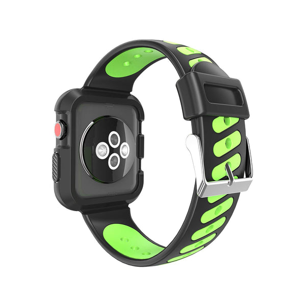 Nylon Sport Loop Replacement Strap for iWatch Apple Watch Series 3,Series 2, Series1,Hermes,Nike+- black+green - www.coverlabusa.com