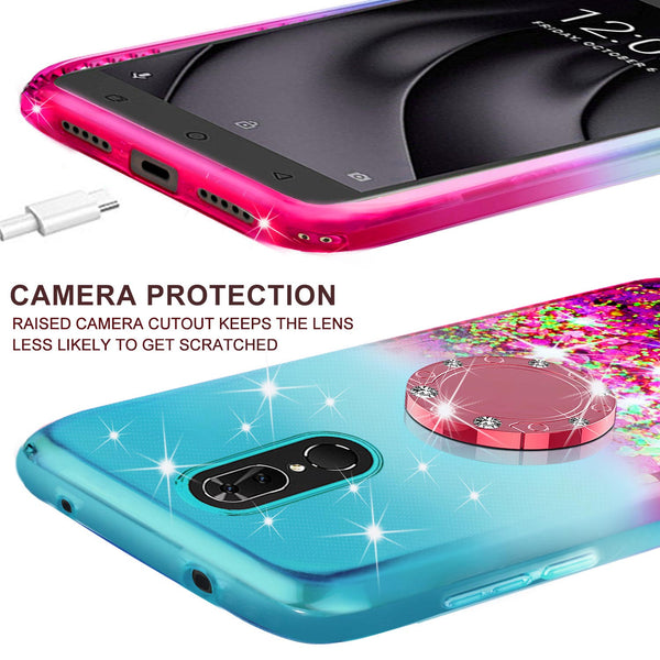 glitter phone case for coolpad legacy - teal/pink gradient - www.coverlabusa.com