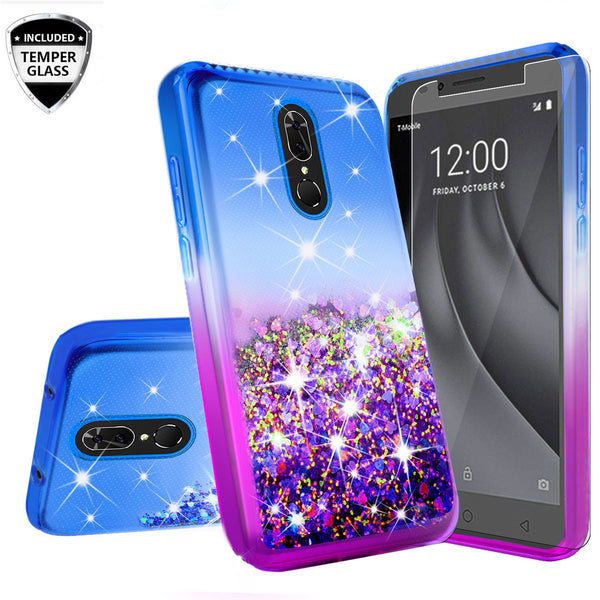 glitter phone case for nokia 3.1 plus - blue/purple gradient - www.coverlabusa.com