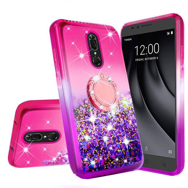 glitter phone case for nokia 3.1 plus - hot pink/purple gradient - www.coverlabusa.com