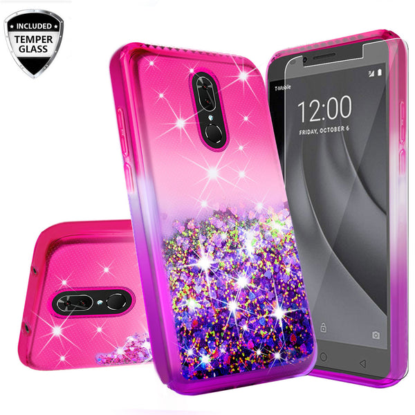 glitter phone case for nokia 3.1 plus - hot pink/purple gradient - www.coverlabusa.com